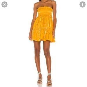 NWT Lovers + Friends Yellow Holden Dress